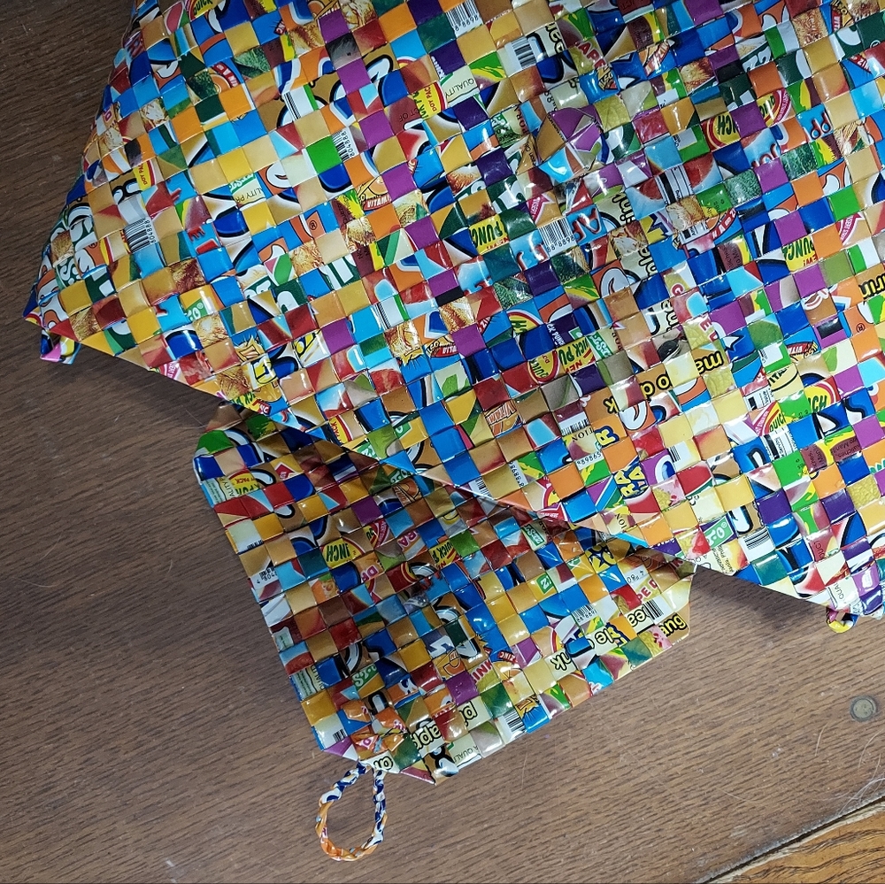 Candy Wrapper Backpack 15"X12" Multicolor - image 4